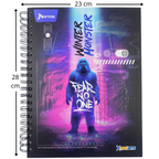 Cuaderno Pasta Dura Cuadriculado Grande 7 Materias Masculino