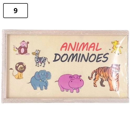 Domino didactico infantil de madera animal 3 9
