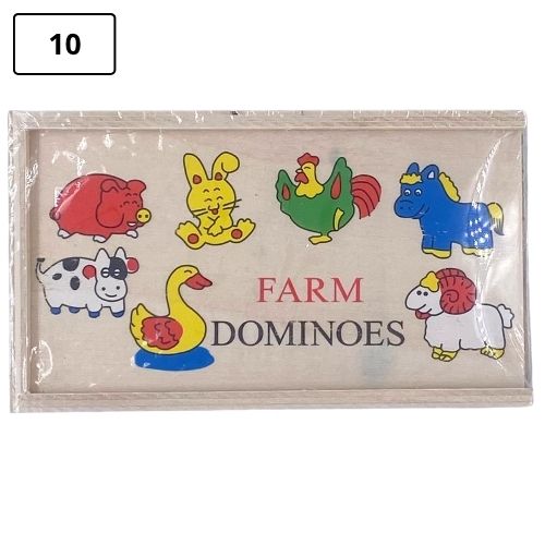 Domino didactico infantil de madera granja 2 10