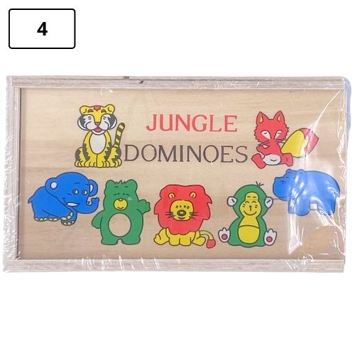 Domino didactico infantil de madera jungla 4