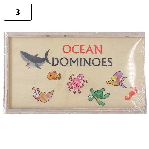 Domino didactico infantil de madera oceano 3