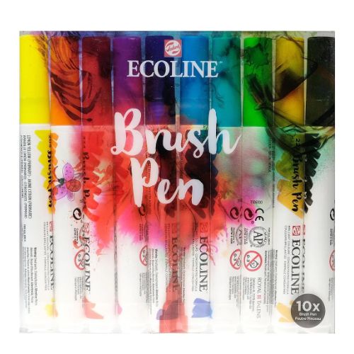 Ecoline brush pen colores basicos