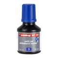 Tinta de recarga edding BT 30 azul, 30 ml para tablero blanco. Imagen referencial; envase puede variar según región.
