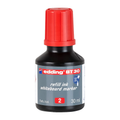 Tinta de recarga edding BT 30 rojo, 30 ml para tablero blanco. Imagen referencial; envase puede variar según región.