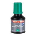 Tinta de recarga edding BT 30 verde, 30 ml para tablero blanco. Imagen referencial; envase puede variar según región.