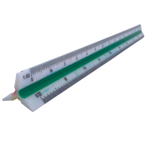 Escalimetro plastico triangular sencillo
