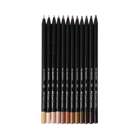faber castell súper soft, lápices tonos piel x12