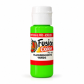 Imagen referencial: pintura acrílica fluorescente Fusion Color verde 60 cc, vista principal