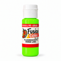 Imagen referencial: pintura acrílica fluorescente Fusion Color verde lima 60 cc, vista principal