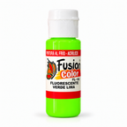 Imagen referencial: pintura acrílica fluorescente Fusion Color verde lima 60 cc, vista principal