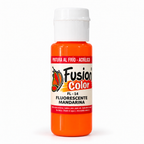 Imagen referencial: Pintura acrílica fluorescente Fusion Color mandarina 60 cc, vista principal