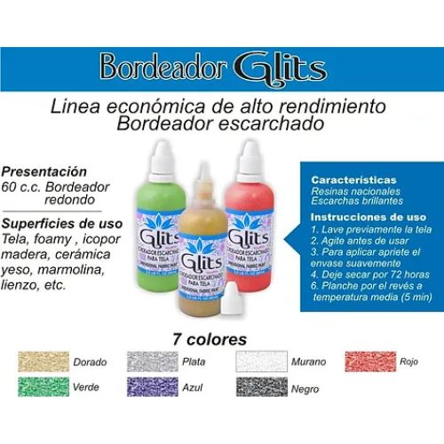 Glits bordeador escarchado bordaliquido