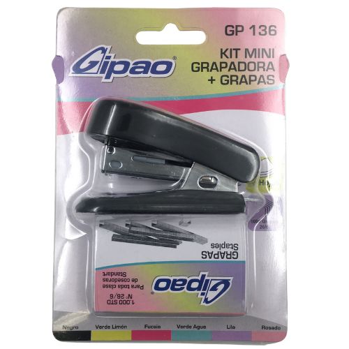 Grapadora mas grapas gipao gp 136 Negro
