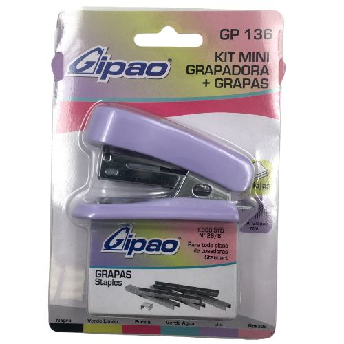 Grapadora mas grapas gipao gp 136 lila