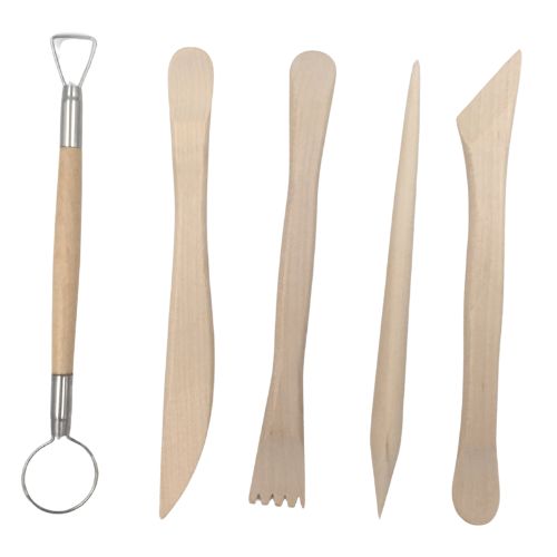 Herramienta de modelado x5 doble punta madera metalica