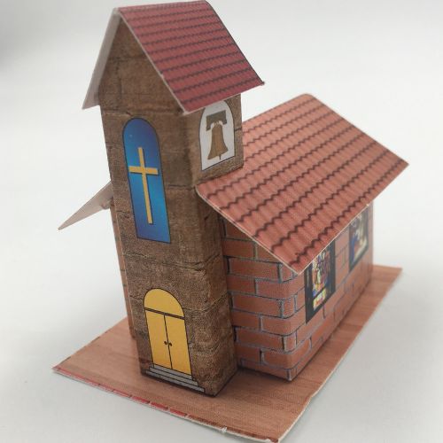 Iglesia con torre para maquetas