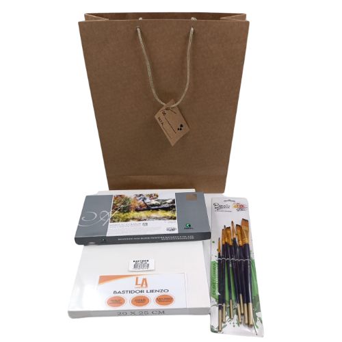 Kit para pintar pintura acrilica lienzo pinceles