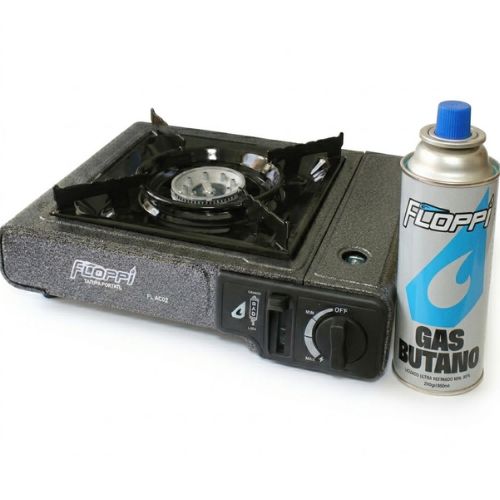 kit Estufa de Gas Portatil FL-AC02 Mas Una Lata de Gas Butano RG7