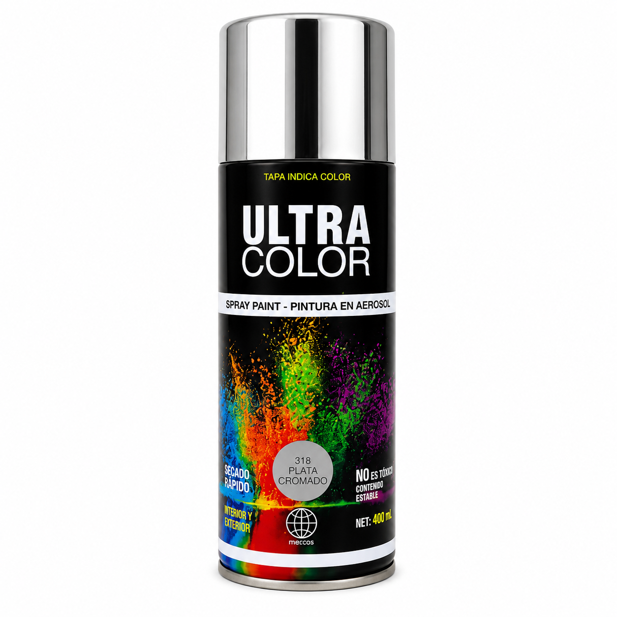 Laca Ultra Color en aerosol 400 ml Plata Cromado 318