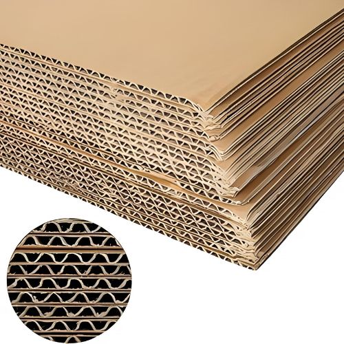 Laminas de carton corrugado exterior lizo 1 x 1 metro