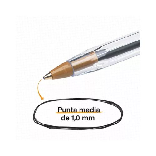 Lapicero bic punta 1 mm