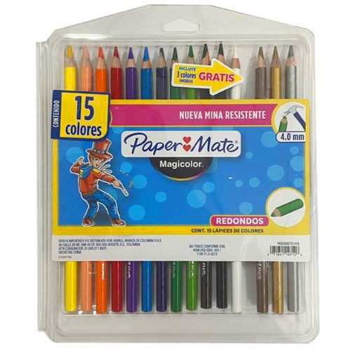 Lapices de color x 12 unipunta magicolor