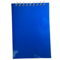 Libreta argollada media carta de rayas pasta azul esmaltada
