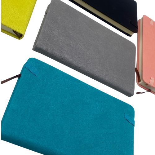 Libreta de bolsillo pasta dura cuerina rayas