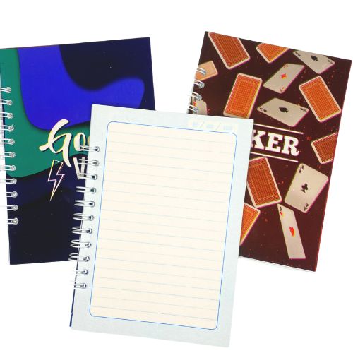 Libreta pequena argollada masculina