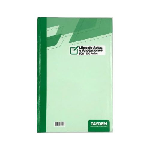 Libro de actas oficio 50 hojas marca taydem