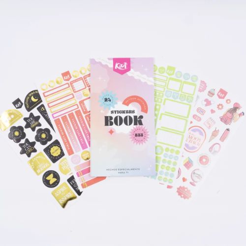 Libro de stickers funcionales de bienestar y decorativos