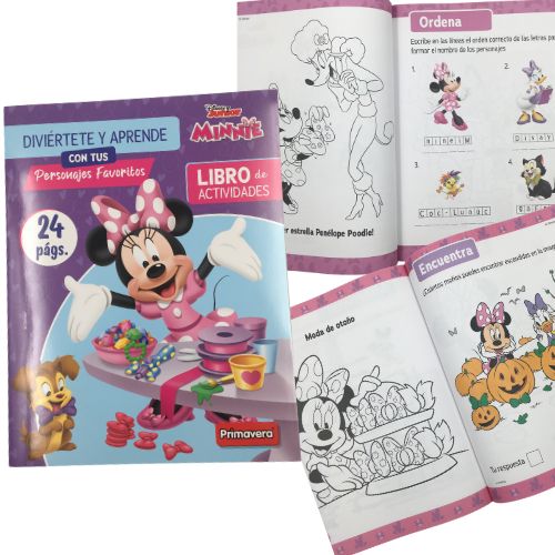 Libro didactico de aprendizaje minnie
