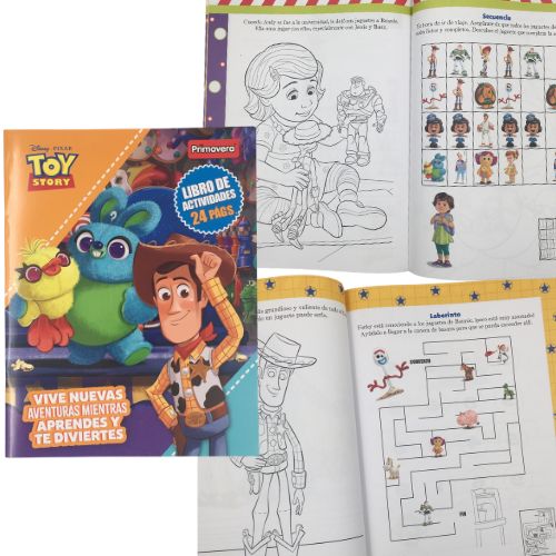 Libro didactico de aprendizaje toy story