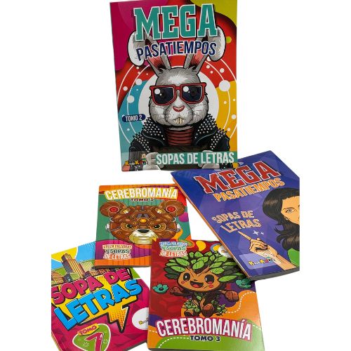 Libros de pasatiempos sopa de letras y crucigramas