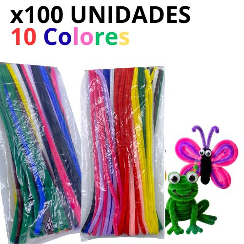 Limpiapipas (Chelines) Colores Surtidos x100 Unidades