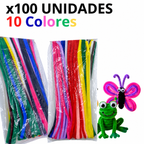 Limpiapipas de colores surtidos x100 unidades