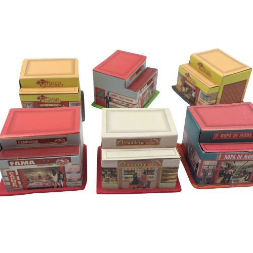 Locales comerciales para maqueta surtidos x 6