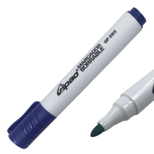Marcador borrable punta bala Gipao azul 1