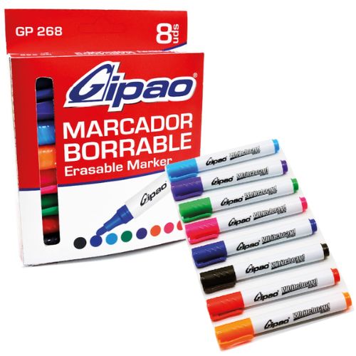 Bullet Tip Dry Erase Marker Assorted x8