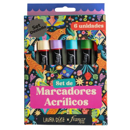 Marcadores Acrílicos Colores Destello - Franco Arte
