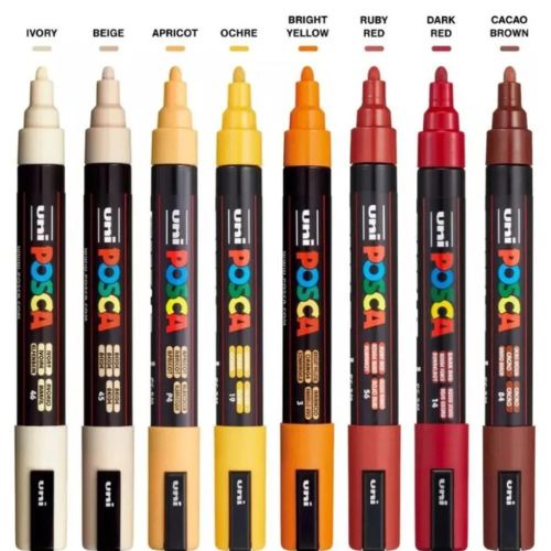 Marcadores Posca tonos warm x8 PC-5M
