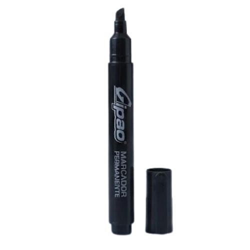 Marcador Permanente Negro Gipao GP 280 con punta biselada