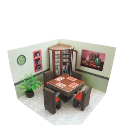 Materiales para maqueta lugares interiores comedor