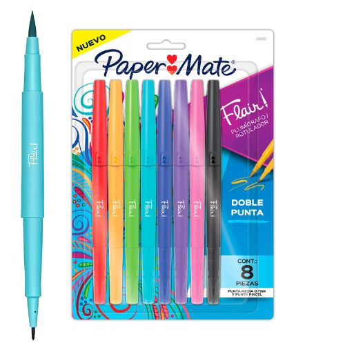 Micropunta flair doble punta paper mate x8