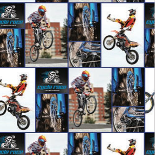 Motos cuadros fdo azul