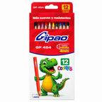 Lápices de Colores Gipao x12 Caja 4 mm GP/454, presentación original sobre fondo blanco