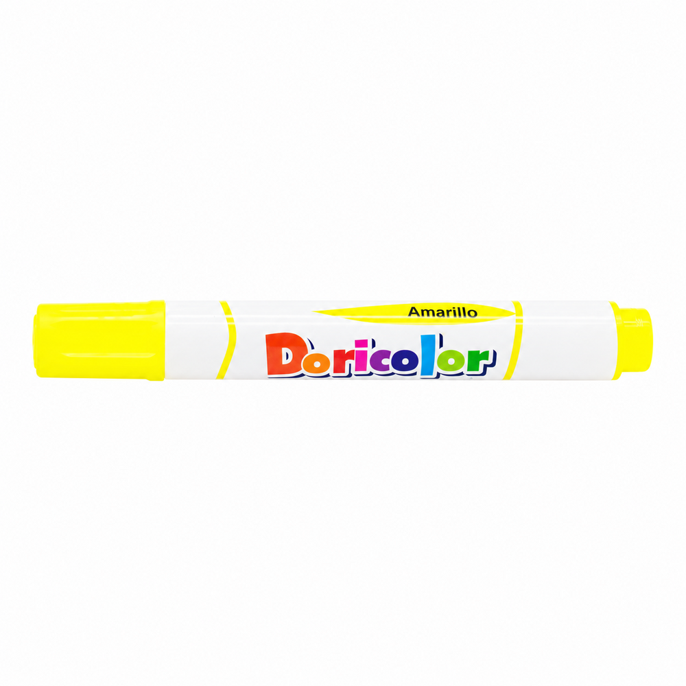 Resaltador Doricolor amarillo, una unidad sobre fondo blanco