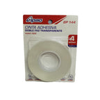 Cinta Doble Faz Transparente Gipao 18 mm x 4 m GP/144, producto centrado sobre fondo blanco