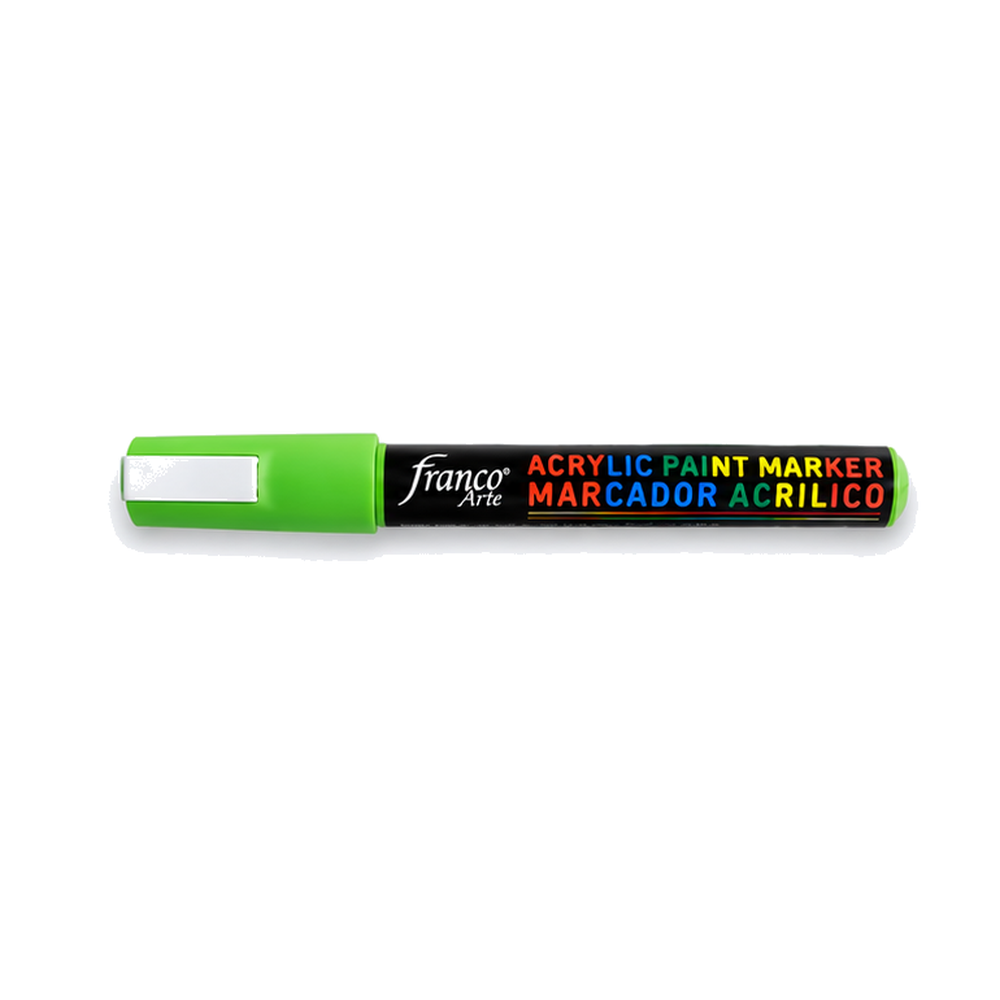 Imagen principal del marcador Franco Arte Verde Fluorescente, SKU 40597-38, recreación ilustrativa IA, 1000 × 1000 px