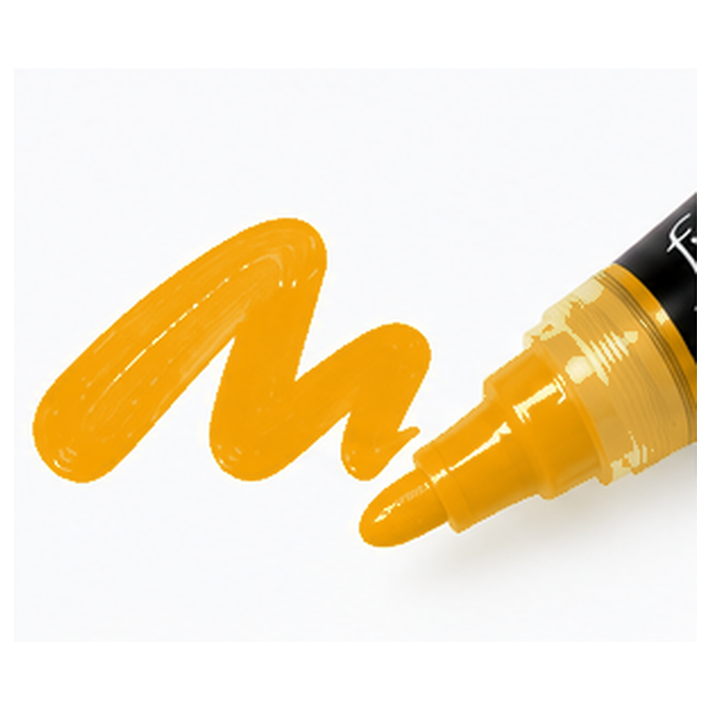 Detalle recreado del trazo y punta de Franco Arte Amarillo Mango SKU 40597-5, 1000 × 1000